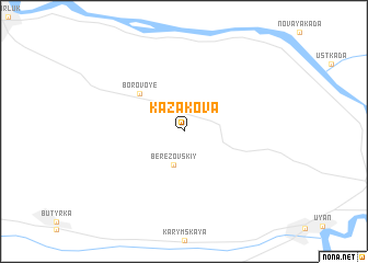 map of Kazakova