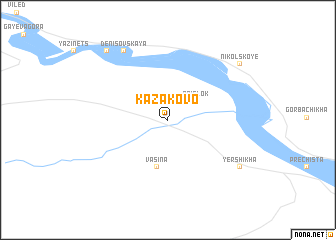 map of Kazakovo