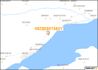 map of Kazakovtsevy