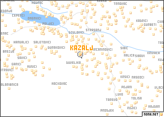 map of Kažalj