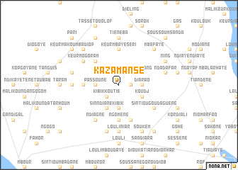 map of Kazamanse