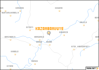 map of Kazamba-Mvuye