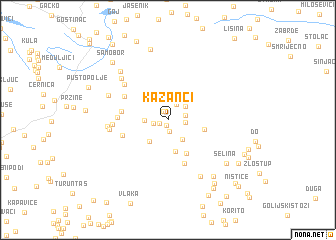 map of Kazanci