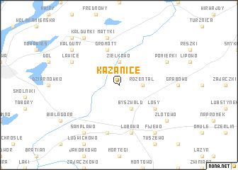 map of Kazanice