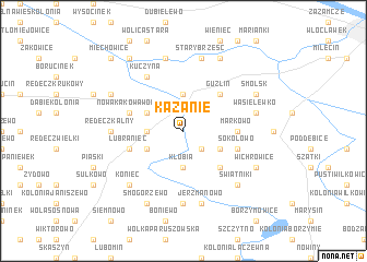 map of Kazanie