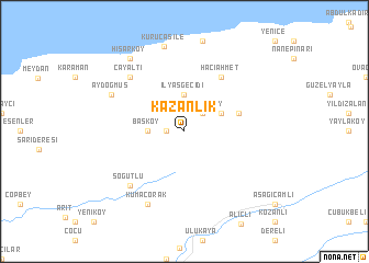 map of Kazanlık