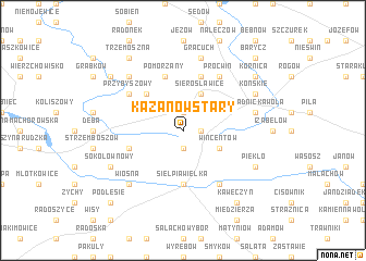 map of Kazanów Stary