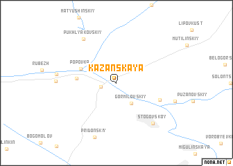 map of Kazanskaya