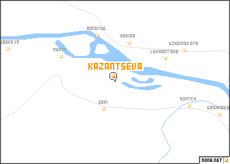 map of Kazantseva