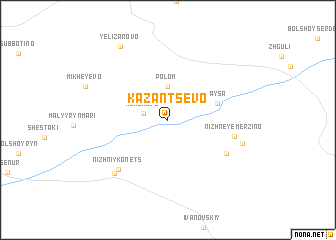 map of Kazantsevo