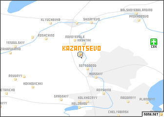 map of Kazantsevo