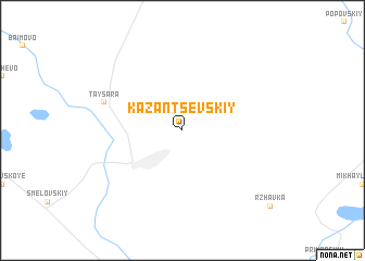 map of Kazantsevskiy