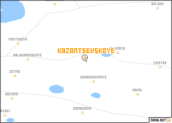 map of Kazantsevskoye