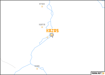map of Kazas