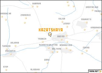 map of Kazatskaya