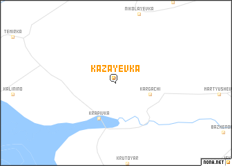 map of Kazayevka