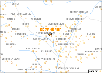 map of Kāz̧emābād