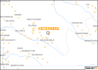 map of Kāz̧emābād
