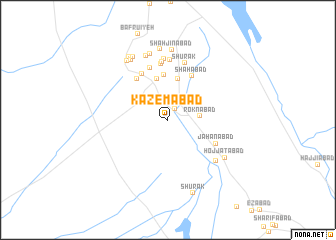 map of Kāz̧emābād