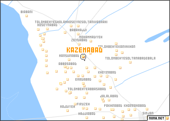 map of Kāz̧emābād