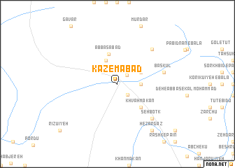 map of Kāz̧emābād