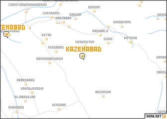 map of Kāz̧emābād