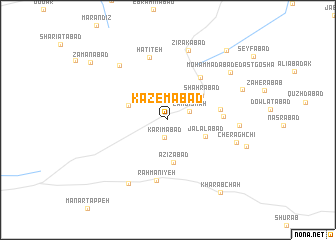 map of Kāz̧emābād