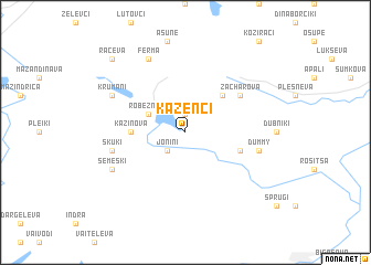 map of Kaženci