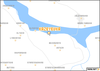 map of Kazeyevka