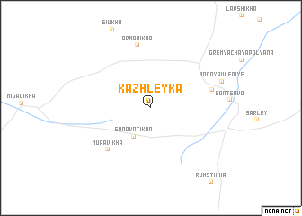 map of Kazhleyka