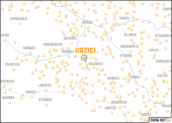 map of Kazići