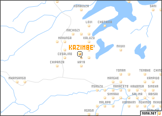 map of Kazimbe