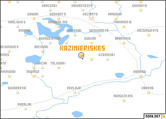 map of Kazimieriškės