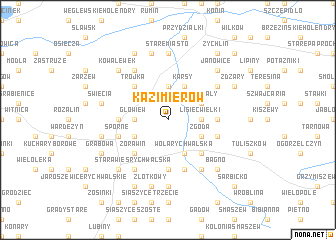 map of Kazimierów