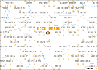 map of Kazimierzów