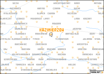 map of Kazimierzów