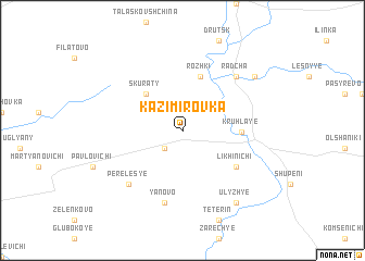 map of Kazimirovka