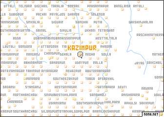 map of Kāzimpur