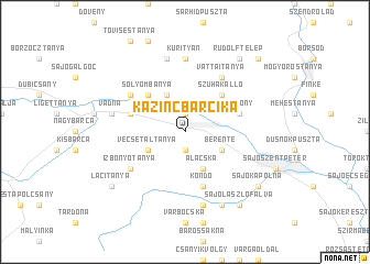 map of Kazincbarcika