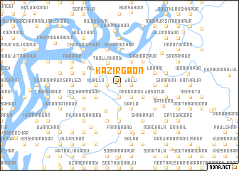 map of Kāzirgaon