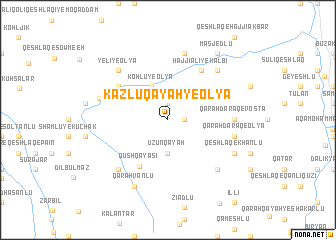 map of Kāzlūqayah-ye ‘Olyā