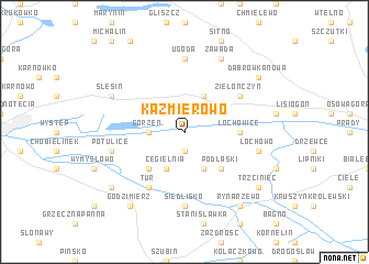 map of Kaźmierowo