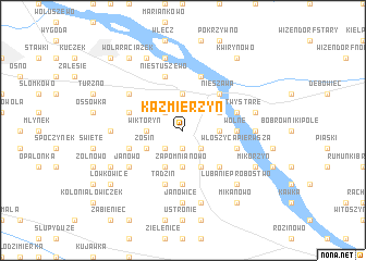 map of Kaźmierzyn