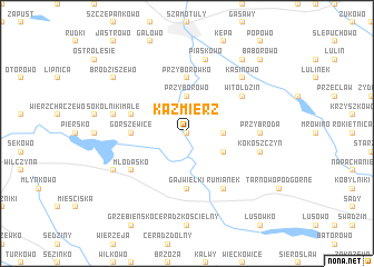 map of Kaźmierz