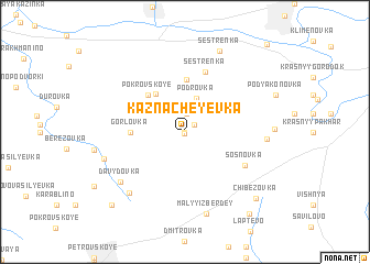 map of Kaznacheyevka