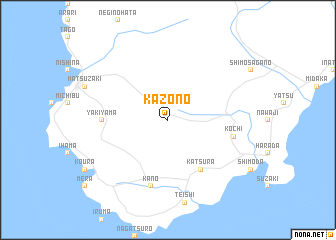 map of Kazōno