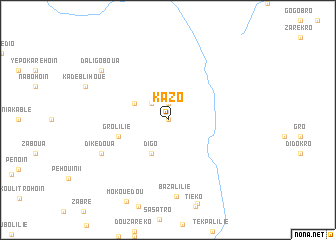 map of Kazo