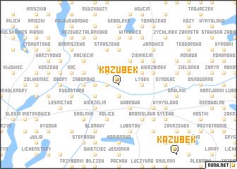 map of Kazubek