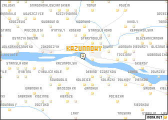 map of Kazuń Nowy