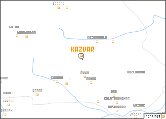 map of Kazvar